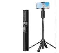 Jectse Auto Face Tracking Phone Tripod, 59 Inch, Bluetooth Remote | 360° Rotation Phone Selfie Stick Tripod, Carbon Alloy, 12-59 Inch Pole, 47-93 Mm Phone Clip, for Live Streaming Travel