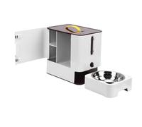 Jectse Automatic Home Meter Food Dispenser Large Capacity of Time Pet Food for House Outdoors with Moisture Seal Sealing Design for Cats Dogs Smart Feeder Feeder (Dark Brown)