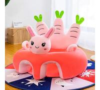 Jectse Baby Sitting Chair Soft Animal Shaped Support Seat for Infants, Cute Cow Design for Sitting Practice, Ideal for Baby Learns to Sit in Nursery, Crystal Super Soft Material (#1)