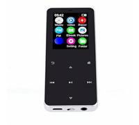 Jectse Bluetooth 5.0 MP3 Player with Speaker, Voice Recorder, FM Radio, Ebook Reader, 1.8 Inch Screen, for Music Listening (Silver)