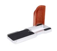 Jectse Camera L Bracket Fit for V1 Cameras Aluminum Plate L Shape Handgrip with Wood Grip 1/4 Inch Threaded Hole Support for Arca Tripod (Silver)