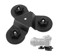 Jectse Car Camera Mount 3 Suction Cup, Triple Suction Cups Holder with 7 Magnets, 1/4'' & 3/8'' Screw Interfaces for Phone Action Mirrorless Camera
