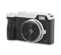 Jectse CCD Camera, 4K HD Video Recording 16X Digital Zoom Autofocus Portable Vintage Digital Camera with 2.4 Inch Flip Screen, for Photography and Social Media Sharing (White)