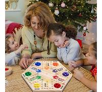 Jectse Classic Wooden Hexagonal Flying Chess Board Game Easy-to-Learn Competitive Game with Hand-Drawn Holes for Kids, Adults 15*13inch (Cross)