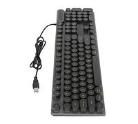 Jectse Computer Keyboard, USB Connection Gaming Keyboard Wired Breathing Backlit for AIO (Punk Black)