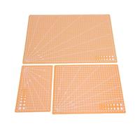 Jectse Cutting Mat Set, A3 A4 A5 Sizes PVC Sewing Quilting Cutting Board, Non Slip Craft Mat for Hobby Projects Orange