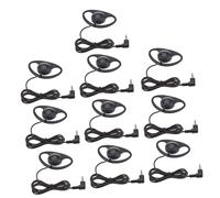 Jectse D Shape Earpiece Headset, L-shaped 3.5mm Plug, Single Side Earphone, 105cm/41.3in Cable, for Tour Guide System, Black (10pcs)