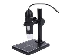 Jectse Digital Microscope, 1600X Magnification with 8 Adjustable LED Lights and Stable Stand, USB Microscope for PC Phone Gemstone Appraisal PCB Repair