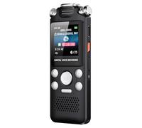 Jectse Digital Voice Recorder, Portable Digital Recording Device, High Sensitivity Microphone, 360° Dual Microphones, Rechargeable 50 Hours Recording, for Meetings Lectures (8G)