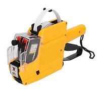 Jectse Digits Price Tag Gun, 10 Digits 2 Lines Pricing Gun Label Maker Price Tag Gun Kit, Price Labels Gun Pricing Machine Kit, for Office Retail Store (Yellow)