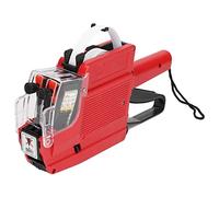 Jectse Digits Price Tag Gun, 10 Digits 2 Lines Pricing Gun Label Maker Price Tag Gun Kit, Price Labels Gun Pricing Machine Kit, for Office Retail Store (Red)