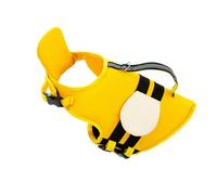 Jectse Dog Life Jacket, Adjustable Pet Flotation Vest with Superior Buoyancy, Dog Safety Swimsuit for Pool, Beach, Boating, High Visibility Design, Quick Dry Fabric (Yellow)