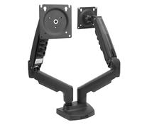Jectse Double Screen Stand, Lifting Telescopic Rotating Adjustable Monitor Mount Holds 9kg Per Arm for 17 to 27 Inch Screens, with VESA Mount 75x75, for Gaming Work Programming