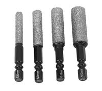 Jectse Drill Bit Set Cooling Wax Wick Design Dry Drilling Hex Shank Hole Saw 4 Pcs for Various Ceramic Applications