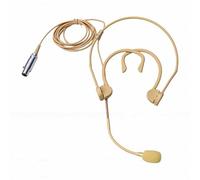 Jectse Dual Earhook Headset Microphone, High Sensitivity Omnidirectional Condenser Mic with 3 Pin XLR Cable, for Wireless System Body Pack Transmitter DJ MC Singers Performers