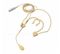 Jectse Dual Earhook Headset Microphone Omnidirectional Condenser Mic High Sensitivity 0 Delay with 3 Pin XLR Cable for Wireless System Body Pack Transmitter