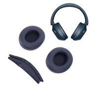 Jectse Ear Pads Cushions & Headband Cover for WH XB910N, Soft Protein Leather Memory Foam Replacement Earpads Cushion Headband Protective Cover for WH XB910N (Blue)