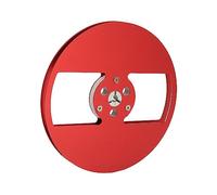 Jectse Empty Takeup Reel, 1/4 7 Inch Tape Reel for Nab, Aluminum Alloy Universal Open Audio Take Up for TEAC, 2 Hole Wind Holes, Easy to Install (Red)