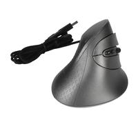 Jectse Ergonomic Optical Mouse, RGB Macro Programming 7 Programmable Buttons Prevent Wrist Strain Vertical Mouse for Linux Game Player (Gray)