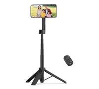Jectse Extendable Selfie Stick with Magnetic Cellphone Stand, 4 Section Aluminum Alloy 360° Rotation Phone Tripod & Remote for Selfie & Group Shots, 17-64cm, 177g