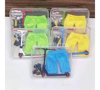 Jectse Finger Scooter Mini Toy Set, Sturdy Grip & Tricks Finger Boards for Training, Ideal for Kids & Adults, 5" Alloy Scooter for Indoor & Outdoor Use - Green (green)