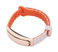 Jectse Fitness Tracker Smart Watch, Step Counting Watch with Sleep Monitoring and Multiple Sports Modes, IP68, Thoughtful Family (Gold Dial Orange White Band)