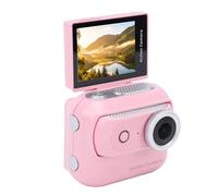 Jectse Flip Screen Action Camera, Magnetic Detachable 4K 48MP WiFi Camera with 2 Inch Touch Screen and Wireless App Control for Vlogging Cycling Skiing (Pink)