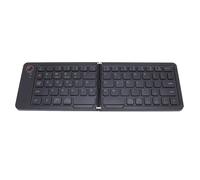 Jectse Foldable Bluetooth Keyboard, 67 Keys Folding Cordless Portable Keyboard with Stand, Support 3 Devices, 2 Fold Ultra Slim Pocket Travel Keyboard for Android for Win for IOS (Black)