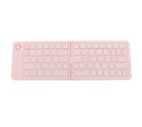 Jectse Foldable Bluetooth Keyboard, 67 Keys Full Size Folding Keyboard, Ultra Slim Pocket Folding Keyboard Portable Travel Keyboard for Phone Tablet Laptop (Pinkish)