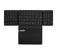 Jectse Foldable Keyboard, Portable Full Size Keyboard with Large Touchpad and NumberPad, Wireless Tri Folding Ultra Slim Travel for for IOS
