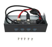 Jectse Front Panel Hub, 10Gbps 5.25 Inch Front Panel USB C Hub with 4 USB 3.2 GEN2 Ports, Internal Metal for 7/8/10/2003, for OS X Laptop, (Optical Drive 4USB TYPE E)