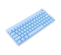Jectse Gaming Keyboard, 64 Keys Mechanical Keyboard RGB Ergonomic 3 Mode Wireless 2.4G 3.0 5.0 Type C Rechargable Wired Keyboard with Knob for Win for IOS, Blue (Red Switch)