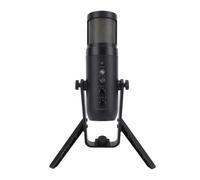 Jectse Gaming Microphone, USB PC Condenser Microphone with Quick Mute, Anti Vibration Shock Mount, Rotate Gain Key, USB Computer Mic with Ambient Light, for Podcast Videos and Streaming