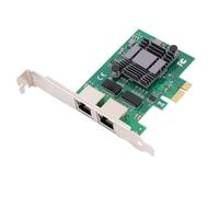 Jectse Gigabit Ethernet Network Adapter Card, 2 Port RJ45 PCI Express Network Card with Power Saving Mode and Immutable Firmware, for Server Desktop and Industrial Control