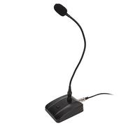 Jectse Gooseneck Condenser Microphone, 6.35mm Desktop Gooseneck Microphone with Snap Lock Base, Professional Wired Conference for Broadcasting Speech