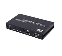 Jectse HDMI Multiviewer Switcher 4x1 4K@30Hz with Remote Control | Quad Screen Multi Viewer Seamless Switcher 4 in 1 Out Supports 1080P and 720P, for Security Cameras and Gaming Consoles