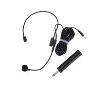 Jectse Headset Microphone, Flexible Adjustable Wired Boom for Voice Amplifiers, Over Ear 3.5mm Handsfree Headset Mic for Teachers, Speakers, Coaches, Presentations