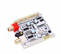 Jectse HiFi Digital to Analog Converter, Sound Card Expansion Board for 4B 3B+ 3B, with Dual ES9023 DAC Chip, 192kHz 24 Bit, I2S Bus, Low Noise Design
