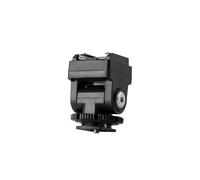 Jectse Hot Shoe Extension Adapter, 180 Degree Rotating Flash Bracket with PC Sync Port for Macro Portrait Product Photography, Compatible with IM20 Mini Flash