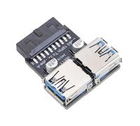 Jectse IDC19P/20P to USB A Adapter, Lossless Data Transfer, Fast Connection for Motherboard, Adapter with 19Pin Connector for WiFi Devices
