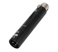 Jectse Inline Mic Preamp, 28dB Gain Dynamic Active Microphone Preamplifier with Lossless Amplification for Broadcasting Live Streaming, Ideal for Studio Recording, Stage Performances (Black)