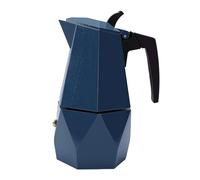Jectse Italian Coffee Maker, 200ml Aluminum Stovetop Coffee Maker Pot with Handle, Moka Pot for Cuban Cafe Home Brewing Camping Blue
