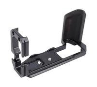 Jectse L Plate Bracket, Metal Handgrip L Shape Grip, Quick Switch Between Orientations, Wood Design, for X-T5 Camera. (Black)