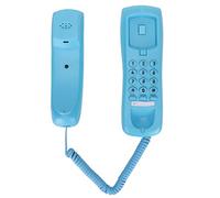 Jectse Landline Telephone, Corded Home Phone with Mute Pause Redial Function, Pulse Tone Dialing Pattern, Smaller Size, Desk Wall Convetible for Office Home Hotel (Blue)