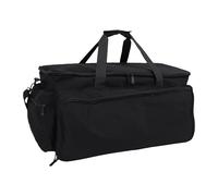 Jectse Large DJ Cable Bag with Laptop & Microphone Pockets, 6 Detachable Dividers & Thick Bottom Cushion, Travel Gig Bag for Professional DJ Gear, 61x32x28cm, Orange