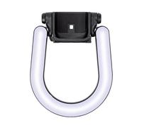 Jectse LED Rings Fill Light for Camera Clip On Ring Light for 4 with 4 Color Temperatures Stepless Brightness Self Balancing Lanyard for Vlogging Portrait Close Up Shots