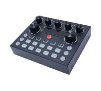 Jectse Live Sound Card Mixer, 48kHz Sampling Rate 16 Bit Double Noise Reduction Chip, with 16 Sound Effects 7 Modes 4 Voice Changing, for Podcast Recording Live Streaming Gaming
