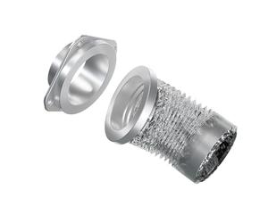 Jectse Magnet Dryer Vent Coupling Efficient Self Alignment Kit for Quick Connection and Lint Cleaning, for Home Laundry Room Aluminum Alloy Stainless Steel (1 Set)