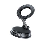 Jectse Magnetic Car Phone Holder, 360° Adjustable Phone Mount with Suction Cup and Vacuum Lock Technology, Super Strong N52 Magnets, for Dashboard Glass Tiles Gym Equipment (Black)