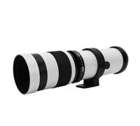 Jectse Manual Focus Lens, Zoom From 420mm to 800mm, Telephoto Lens with F8.3 Aperture for SLR Camera, Moon, Birds, Wildlife, Landscapes (White)